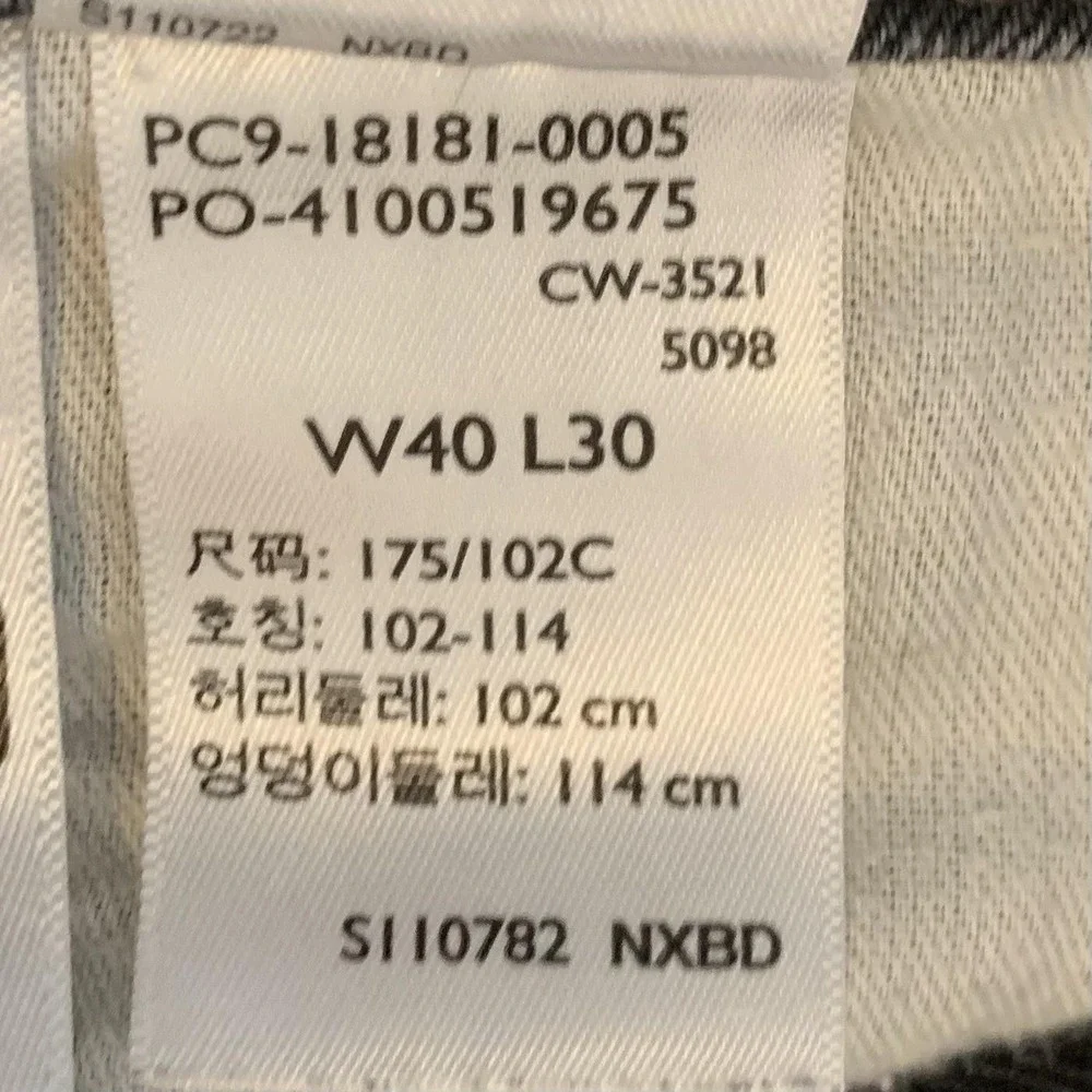 Levi's 541 Jeans Mens 40x30 Gray Straight‎ Leg Zip Fly Denim PC9 18181-0005